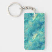 Aquamarine Blue Crystal Gel Texture Sleutelhanger (Voorkant)