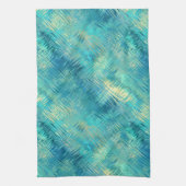 Aquamarine Blue Crystal Gel Texture Theedoek (Verticaal)