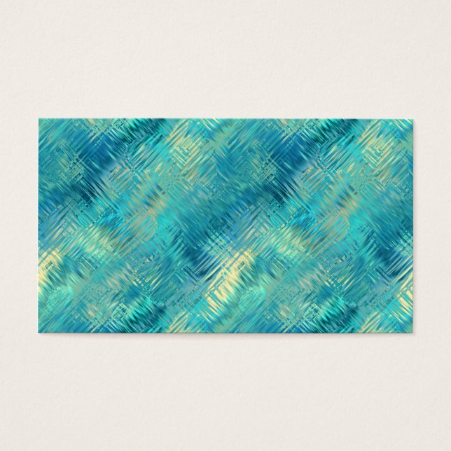 Aquamarine Blue Crystal Gel Texture Visitekaartjes (Voorkant)