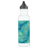 Aquamarine Blue Crystal Gel Texture Waterfles (Rechts)