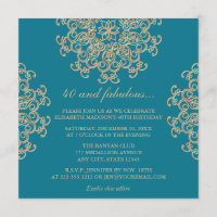 AQUAMARINE BLUE EN GOUDE INDIAN INSPIRED BIRTHDAY