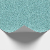 Aquamarine Blue Faux Glitter Cadeaupapier (Hoek)