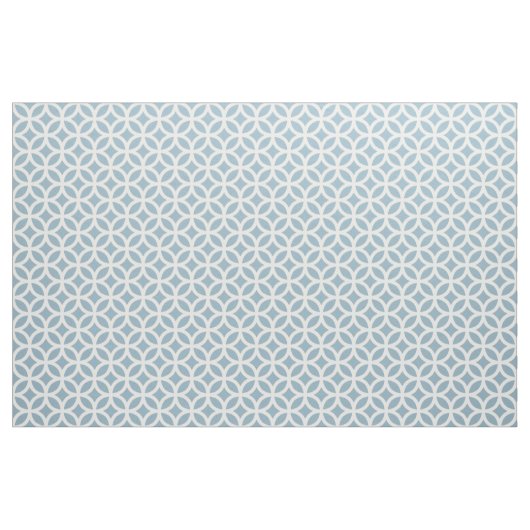Aquamarine Blue Geometric Pattern Fabric Stof (Yard (91,4 cm))