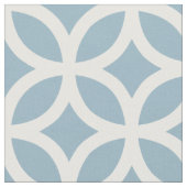 Aquamarine Blue Geometric Pattern Fabric Stof (Close Up)