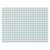 Aquamarine Blue Gingham Pattern Check Tablecloth Tafelkleed (Voorkant (Horizontaal))
