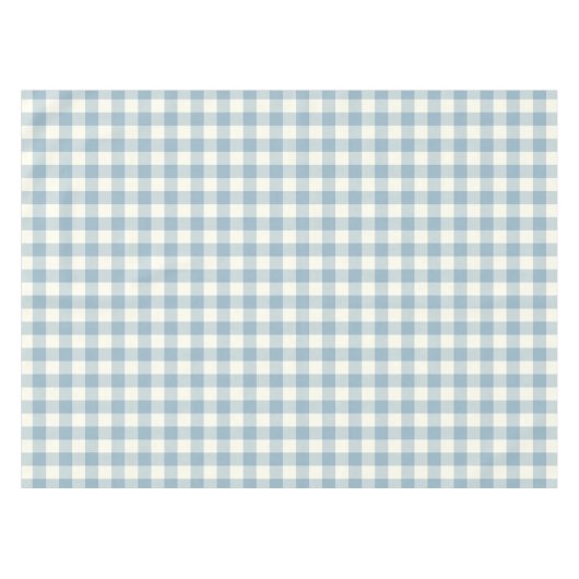 Aquamarine Blue Gingham Pattern Check Tablecloth Tafelkleed (Voorkant (Horizontaal))