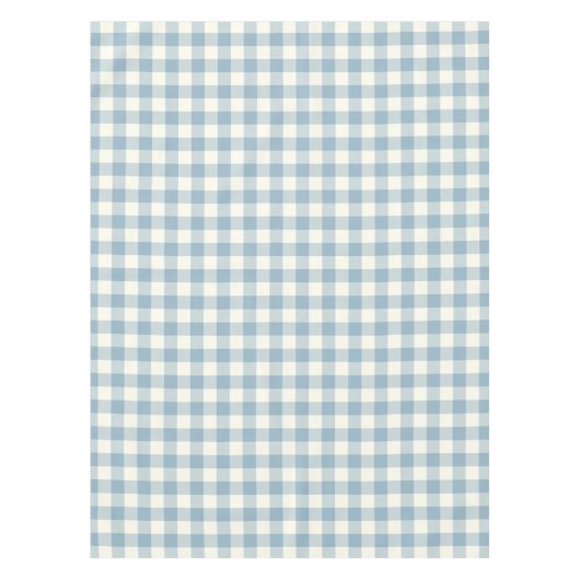 Aquamarine Blue Gingham Pattern Check Tablecloth Tafelkleed (Voorkant)
