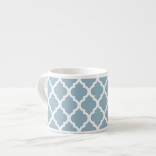 Aquamarine Blue Moroccan Tegel Trellis Espresso Kop