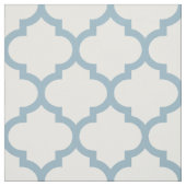 Aquamarine Blue Moroccan Trellis Pattern Fabric Stof (Swatch)