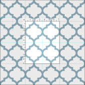 Aquamarine Blue Moroccan Trellis Pattern Fabric Stof (Delen)