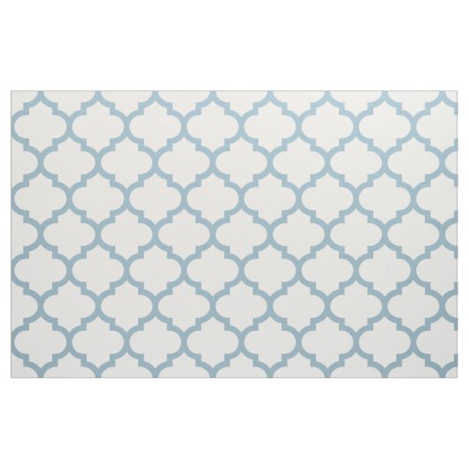 Aquamarine Blue Moroccan Trellis Pattern Fabric Stof (Fat Quarter)