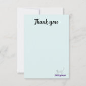 Aquamarine blue Silver-hardejuwelen bedankt (Achterkant)