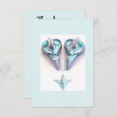 Aquamarine blue Silver-hardejuwelen bedankt (Voorkant / Achterkant)