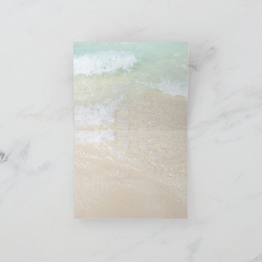Aquamarine Blue Water Blank gevouwen Note-kaarten Kaart (Binnen)