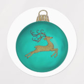 AQUAMARINE CHRISTMAS BUBBLE LABELS (Design 2)