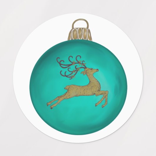 AQUAMARINE CHRISTMAS BUBBLE LABELS (Design 1)