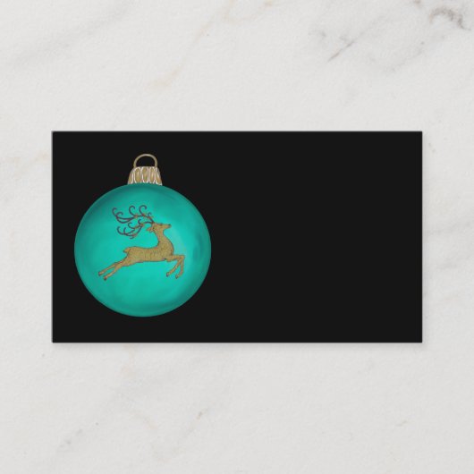 AQUAMARINE CHRISTMAS BUBBLE VISITEKAARTJE (Voorkant)