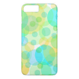 Aquamarine Circles Bubbles Fun Whimsical Art iPhone 8/7 Plus Hoesje