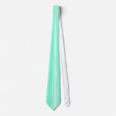 Aquamarine Colour Stripe Funky Patroon Stropdas (Voorkant)