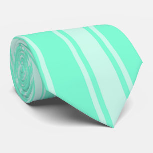 Aquamarine Colour Stripe Funky Patroon Stropdas