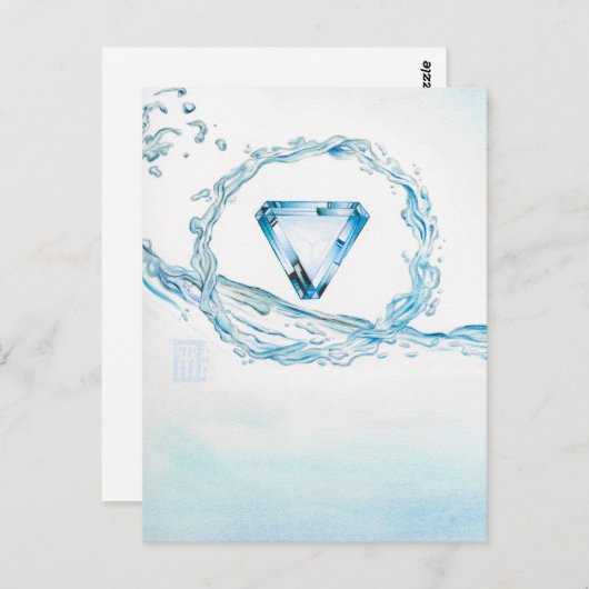 Aquamarine Core Briefkaart (Voorkant / Achterkant)