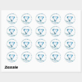 Aquamarine Core Ronde Sticker (Vel)