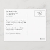 Aquamarine Crystal Wedding Save the Date Briefkaart (Achterkant)