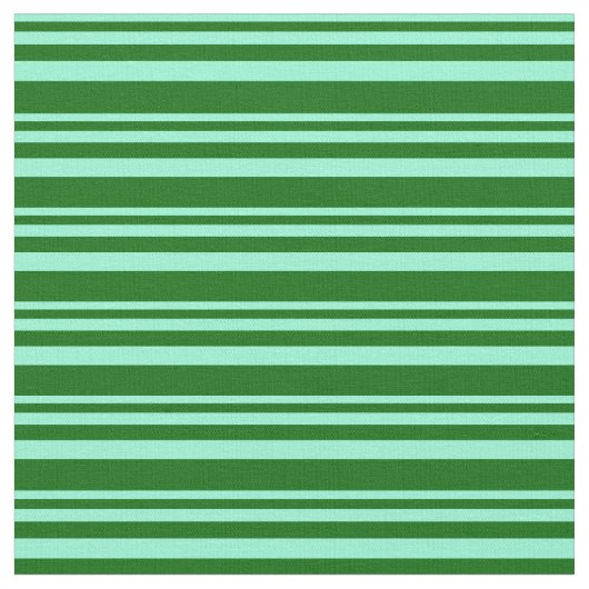 Aquamarine & Dark Green Lined/Striped Pattern Stof (Close Up)