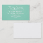 Aquamarine  Elegant Visitekaartje (Voorkant / Achterkant)