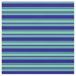 Aquamarine en blauwe lijnen stof