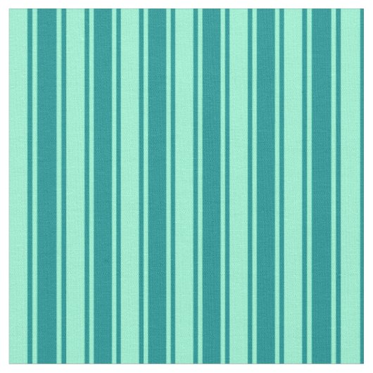 Aquamarine en Dark Cyan Lined Pattern Stof (Close Up)
