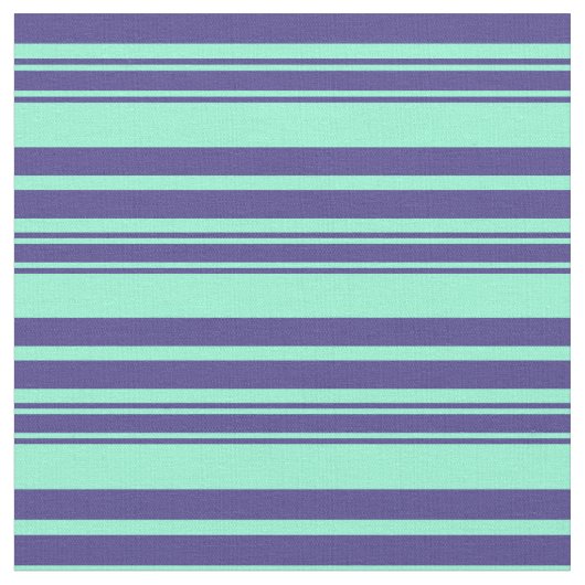 Aquamarine en Dark Slate Blue Pattern Stof (Close Up)