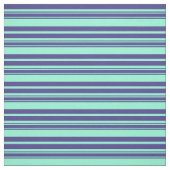 Aquamarine en Dark Slate Blue Pattern Stof (Swatch)