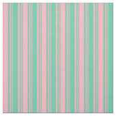 Aquamarine en Light Pink Lines/Stripes Pattern Stof (Swatch)