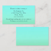 Aquamarine en Mint Green Wedding Enclosure Kaart (Voorkant / Achterkant)