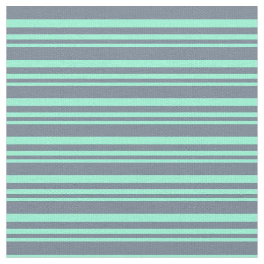 Aquamarine en Slate Grey Lines/Stripes Pattern Stof (Close Up)