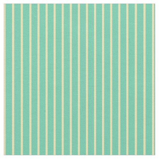 Aquamarine en Tan Stripes Stof (Close Up)