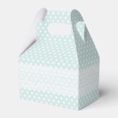 Aquamarine en White Polka Dot Favor Gift Box Bedankdoosjes (Achterkant)