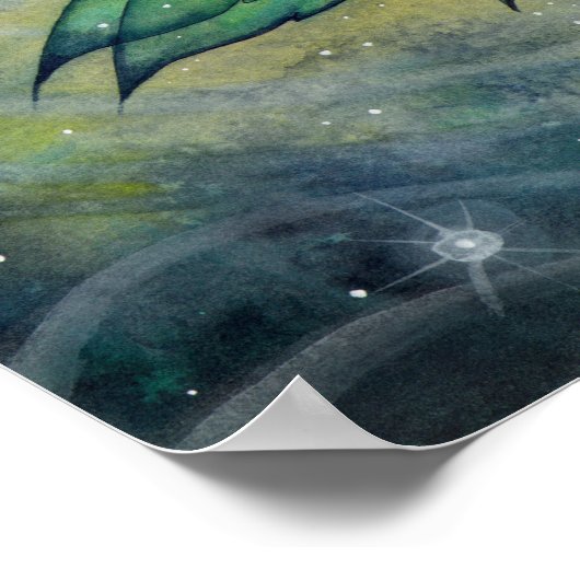 Aquamarine Fairy Fantasy Art Poster afdrukken (Hoek)