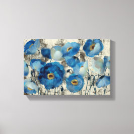 Aquamarine Floral Canvas Afdruk