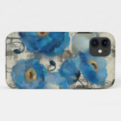 Aquamarine Floral Case-Mate iPhone Case (Achterkant (horizontaal))