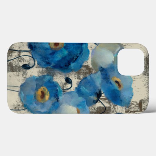 Aquamarine Floral Case-Mate iPhone Case (Achterkant (horizontaal))