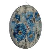 Aquamarine Floral Dartbord (Voorkant Links)