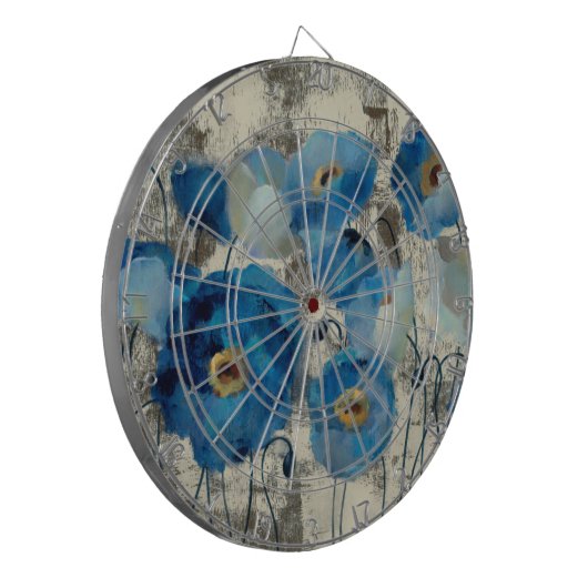 Aquamarine Floral Dartbord (Voorkant Links)