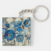 Aquamarine Floral Sleutelhanger (Achterkant)