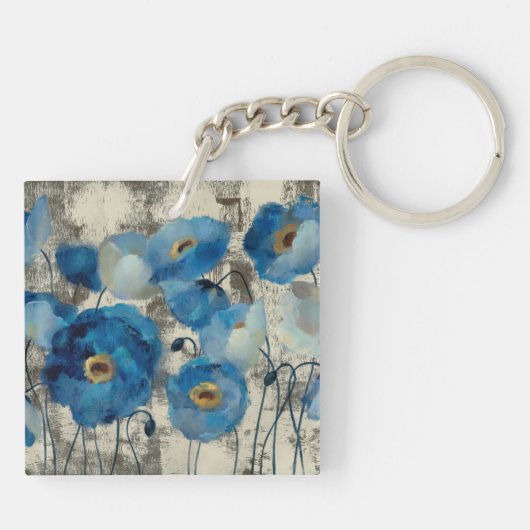 Aquamarine Floral Sleutelhanger (Achterkant)