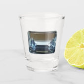 Aquamarine Gem-glas Shot Glas (Voorkant)