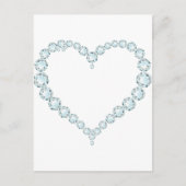 Aquamarine Gem Heart Briefkaart (Voorkant)