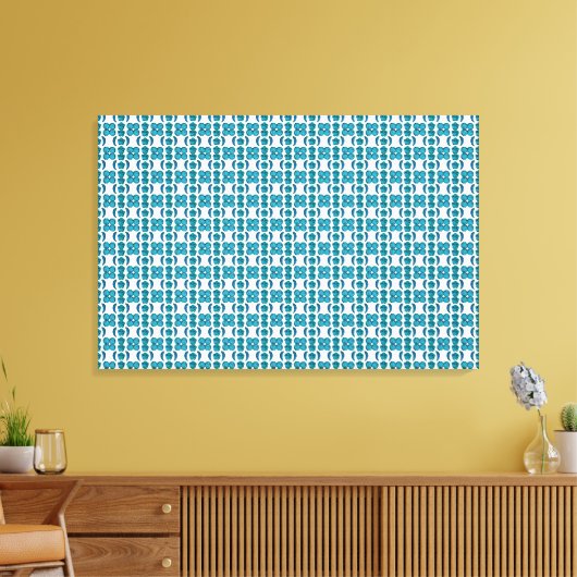 Aquamarine Gemstone Art Sky Blue Canvas Afdruk (Insitu (Woonkamer))