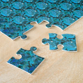 Aquamarine Gemstone Art Sky Blue Legpuzzel (Zijkant)